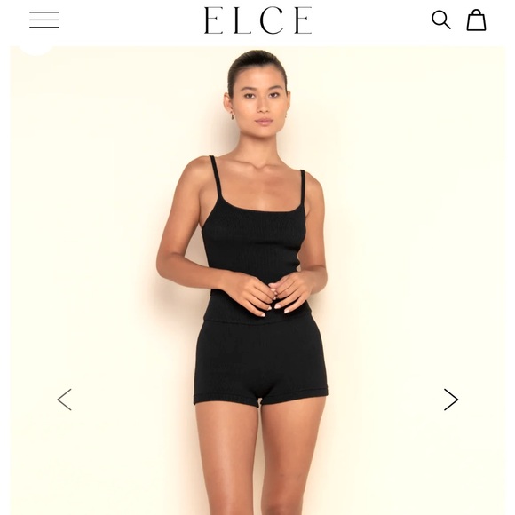 Elce Pants - Elce Swim Sol Ribbed Black Knit Shorts Australian Brand Swim Cover Size Small